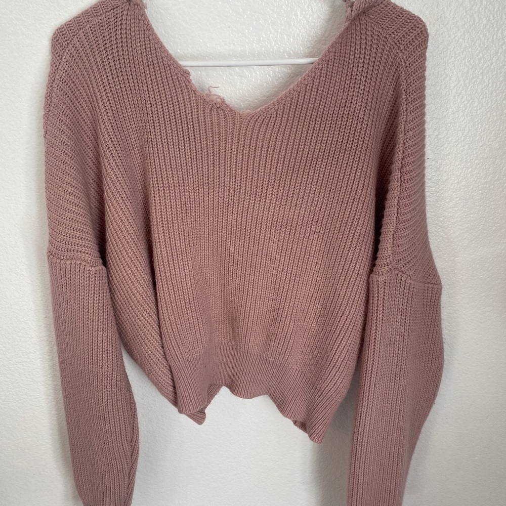 Cross-back sweater